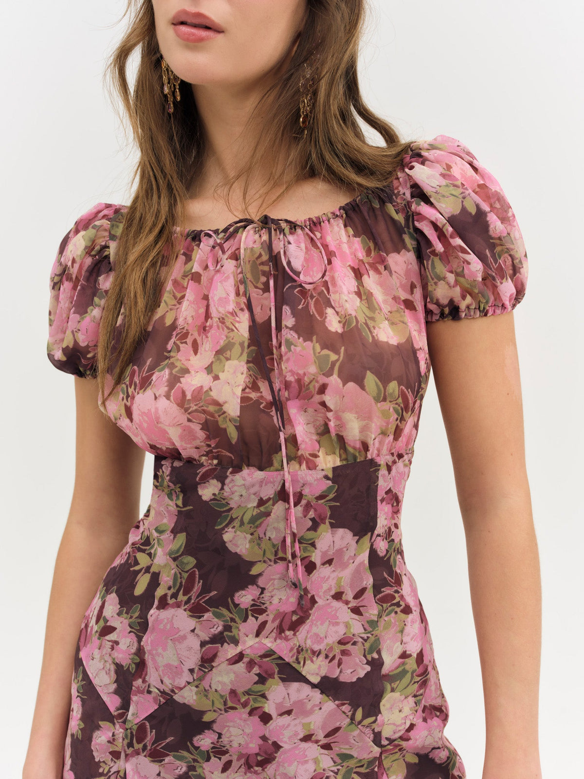 For Love & Lemons Adeline Floral Midi Dress