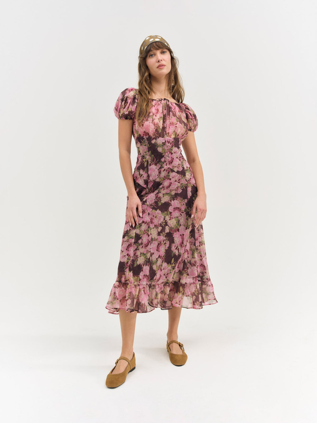For Love & Lemons Adeline Floral Midi Dress