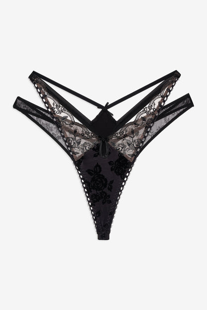 For Love & Lemons Sonia Double Layer Thong Panty