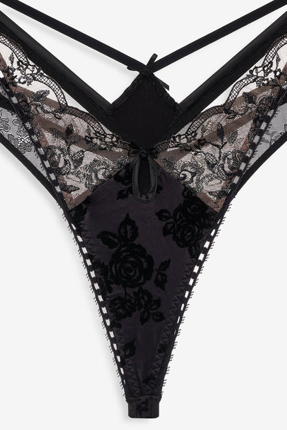 For Love & Lemons Sonia Double Layer Thong Panty