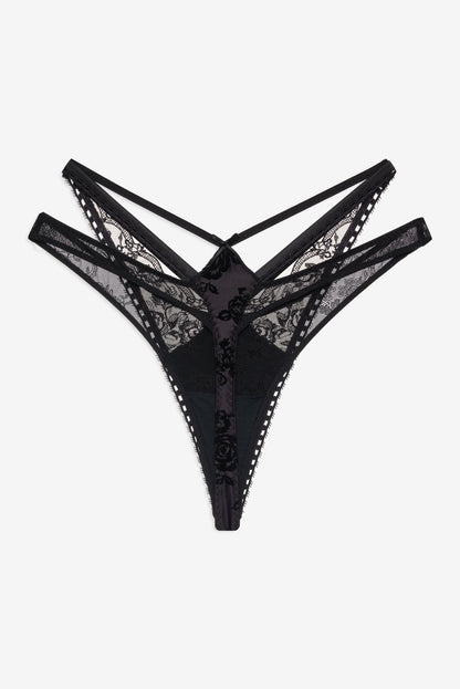 For Love & Lemons Sonia Double Layer Thong Panty