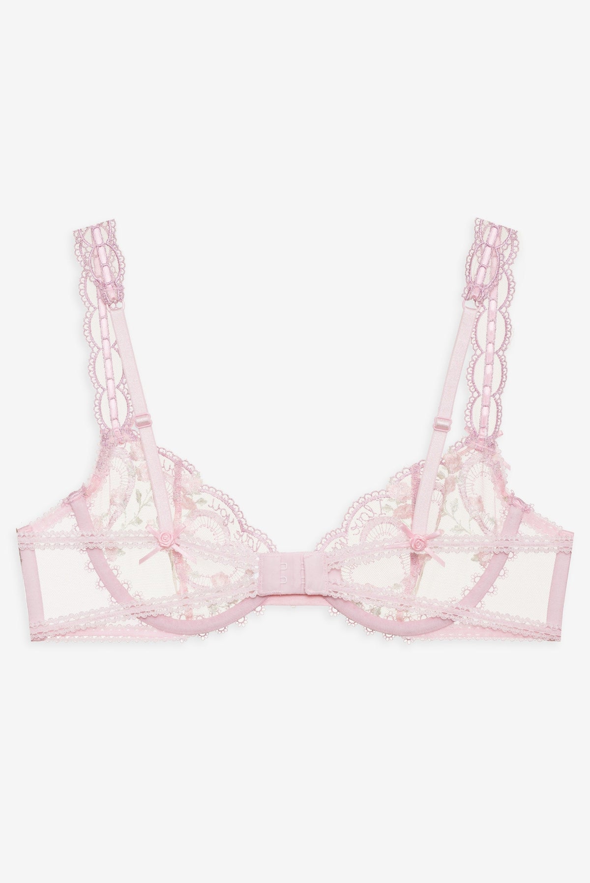 For Love & Lemons Ily Embroidered Underwire Bra
