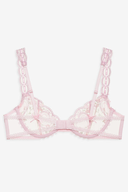 For Love & Lemons Ily Embroidered Underwire Bra