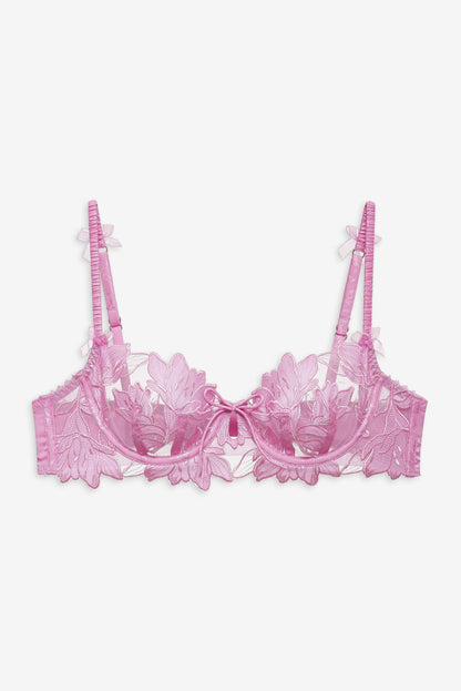 For Love & Lemons Maye Embroidered Underwire Bra