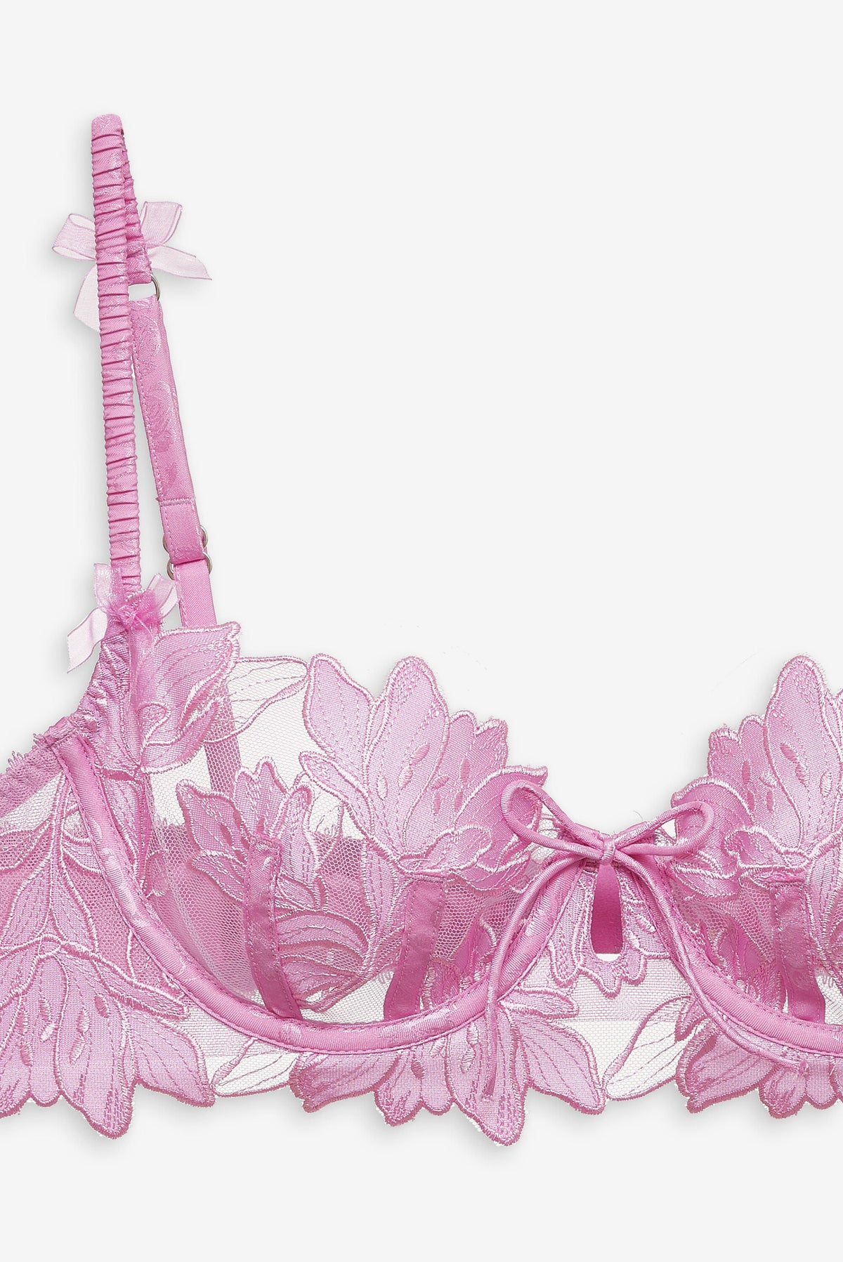 For Love & Lemons Maye Embroidered Underwire Bra