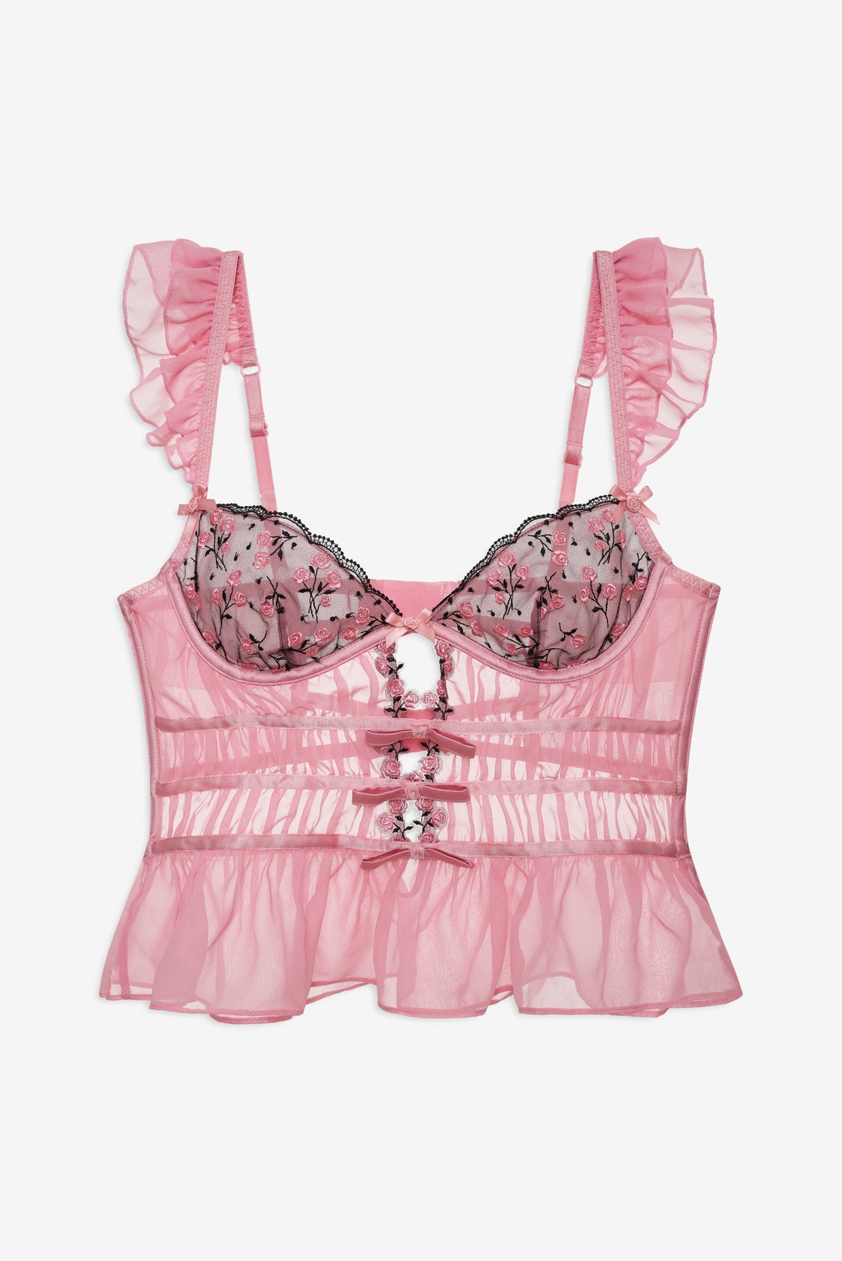 For Love & Lemons Rose Cluster Bustier