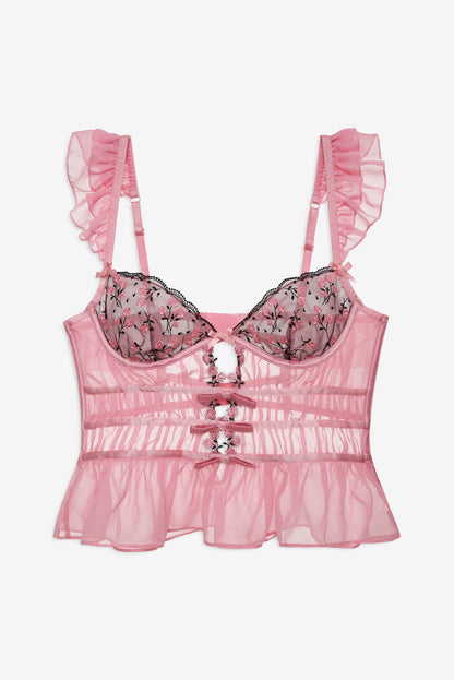 For Love & Lemons Rose Cluster Bustier