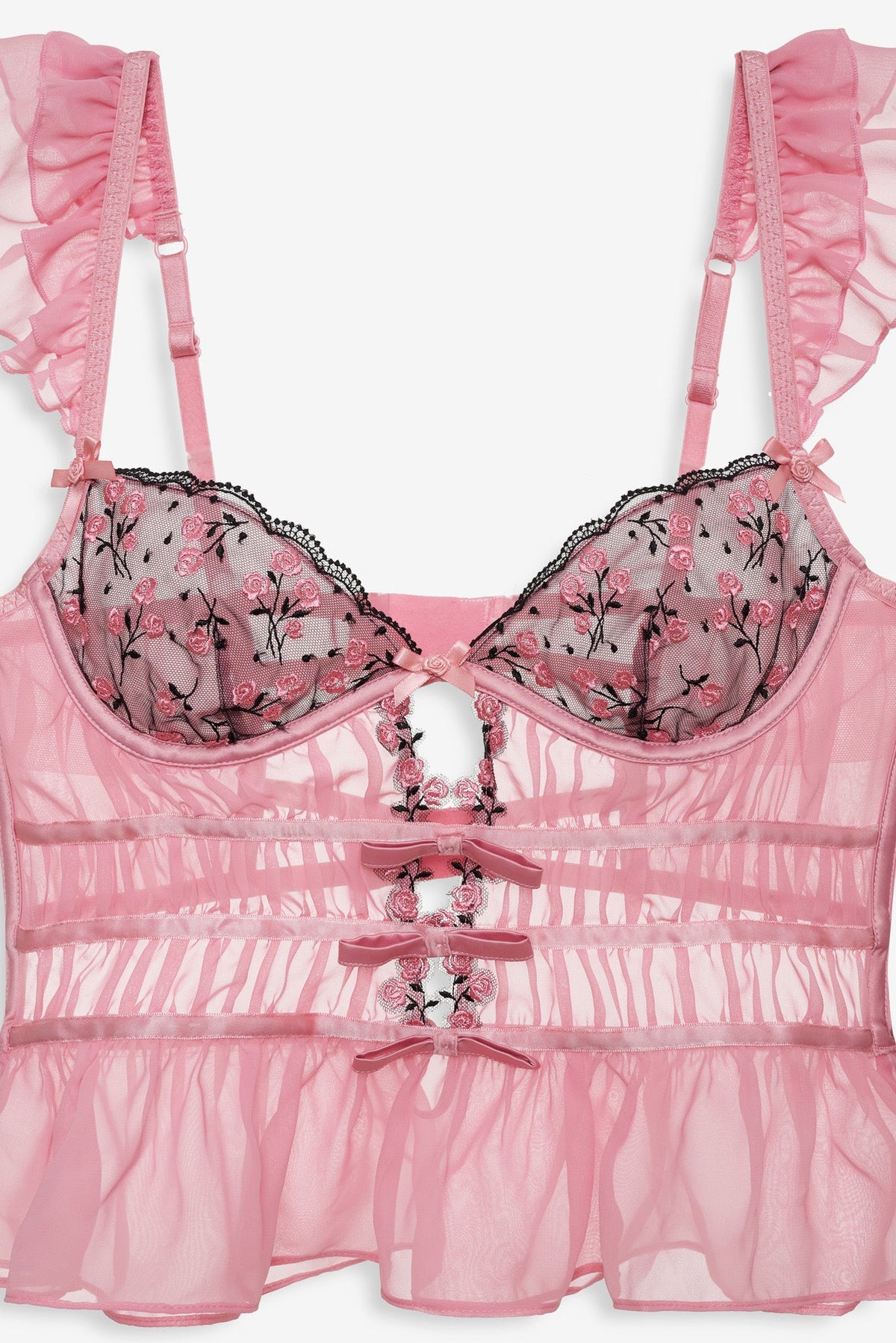 For Love & Lemons Rose Cluster Bustier