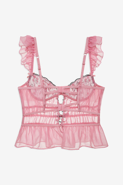 For Love & Lemons Rose Cluster Bustier