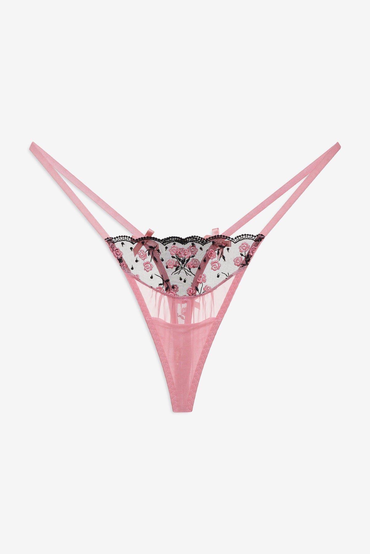 For Love & Lemons Rose Cluster Thong Panty