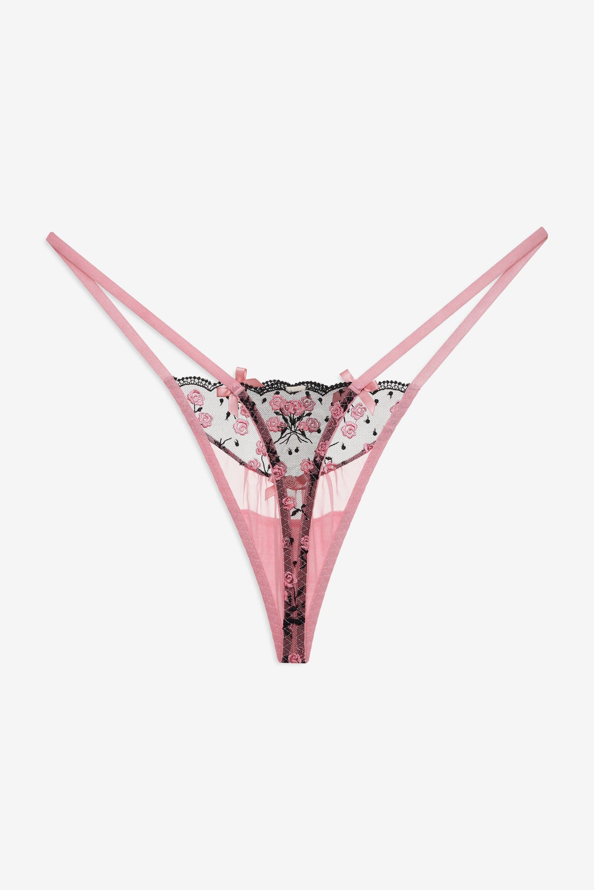 For Love & Lemons Rose Cluster Thong Panty