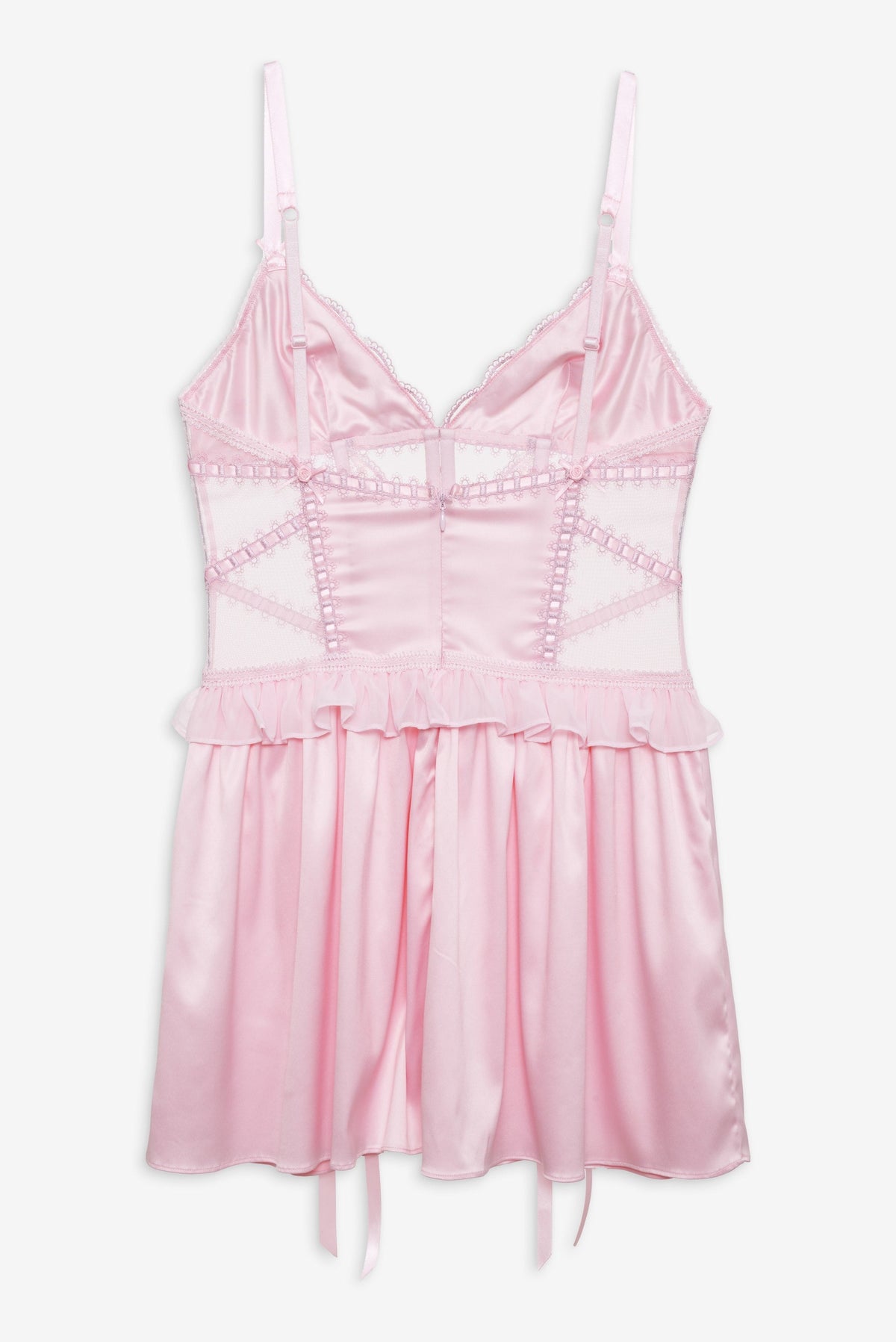 For Love & Lemons Ily Embroidered Slip Dress