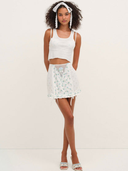 For Love & Lemons Budding Blossom Garter Skirt