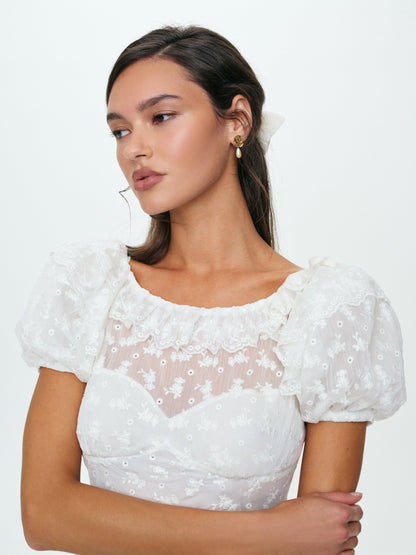 For Love & Lemons Hamptons Eyelet Mini Dress