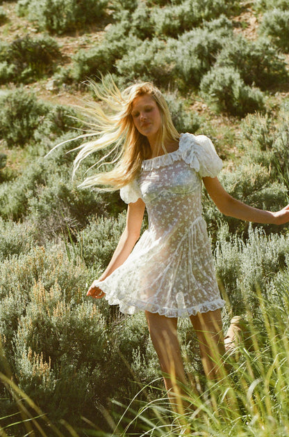 For Love & Lemons Hamptons Eyelet Mini Dress