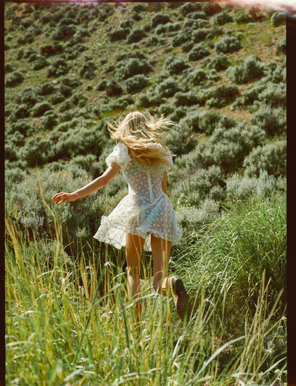 For Love & Lemons Hamptons Eyelet Mini Dress