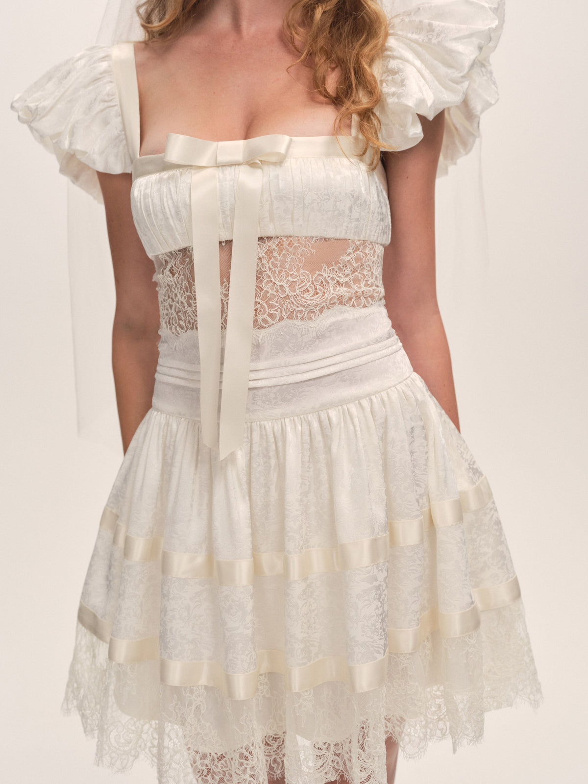For Love & Lemons Annabelle Lace Mini Dress