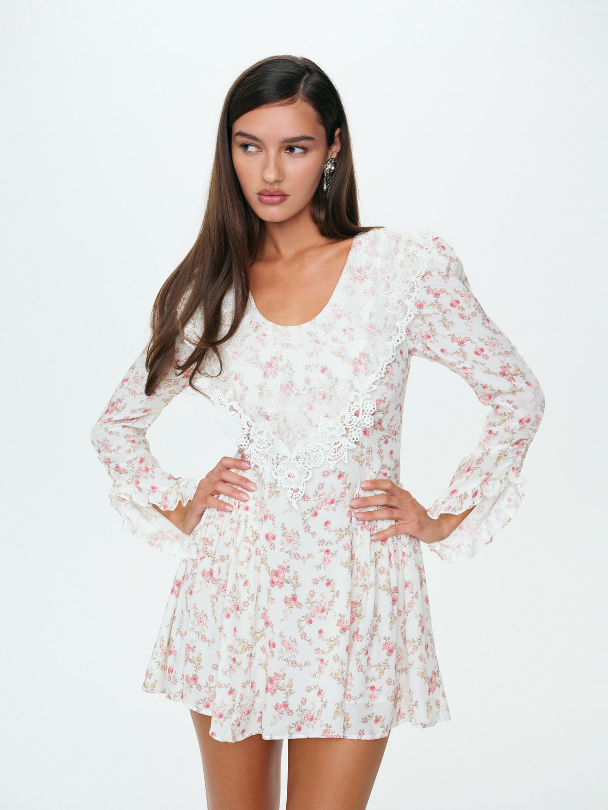 For Love & Lemons Country Floral Mini Dress