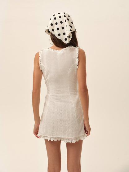 For Love & Lemons Susie Eyelet Mini Dress