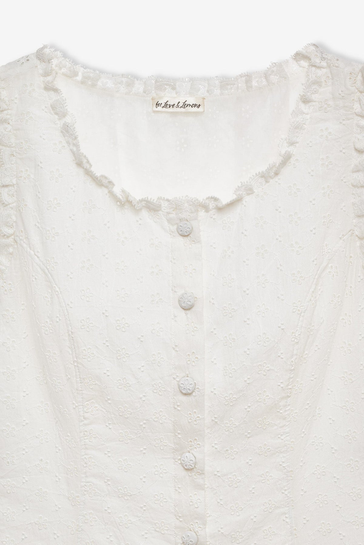 For Love & Lemons Susie Eyelet Mini Dress
