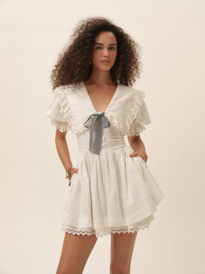 For Love & Lemons Marilyn Collared Mini Dress