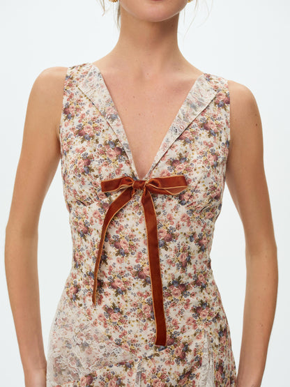For Love & Lemons Betsy Floral Midi Dress