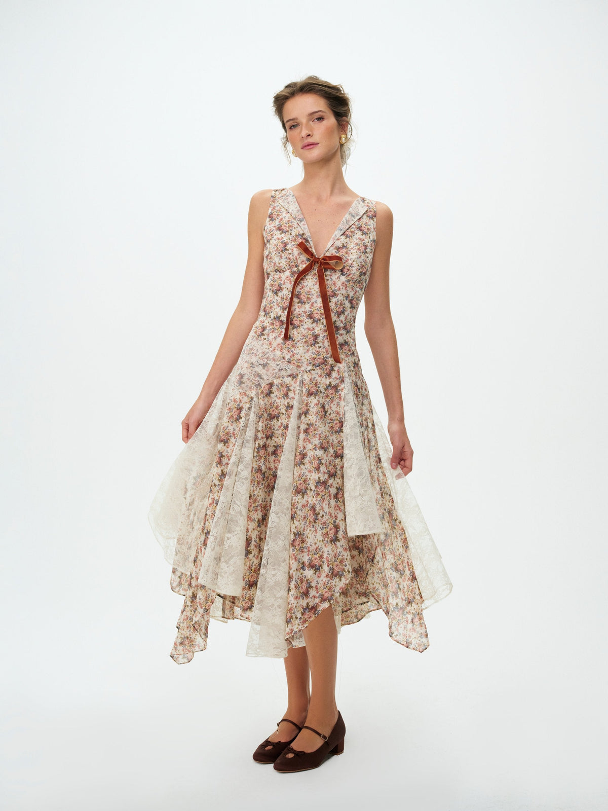 For Love & Lemons Betsy Floral Midi Dress