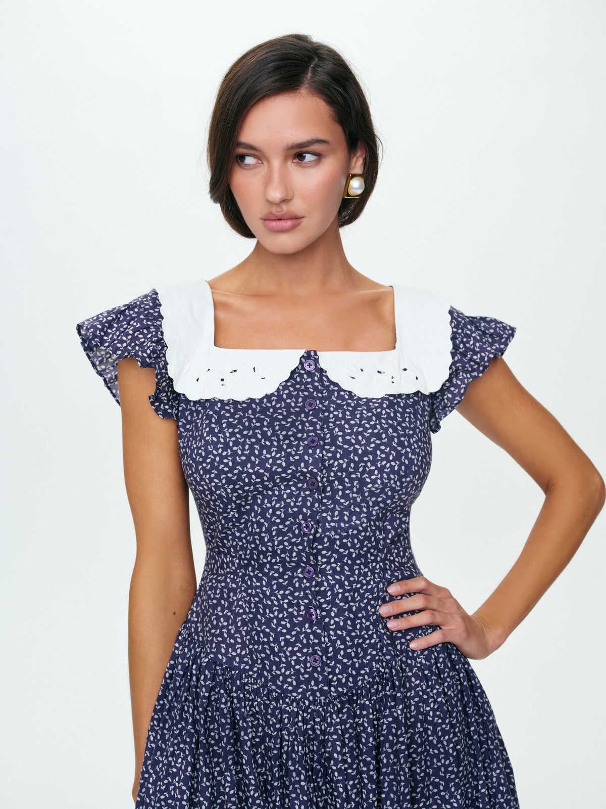 For Love & Lemons Lara Ann Ditsy Midi Dress