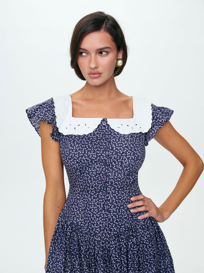 For Love & Lemons Lara Ann Ditsy Midi Dress