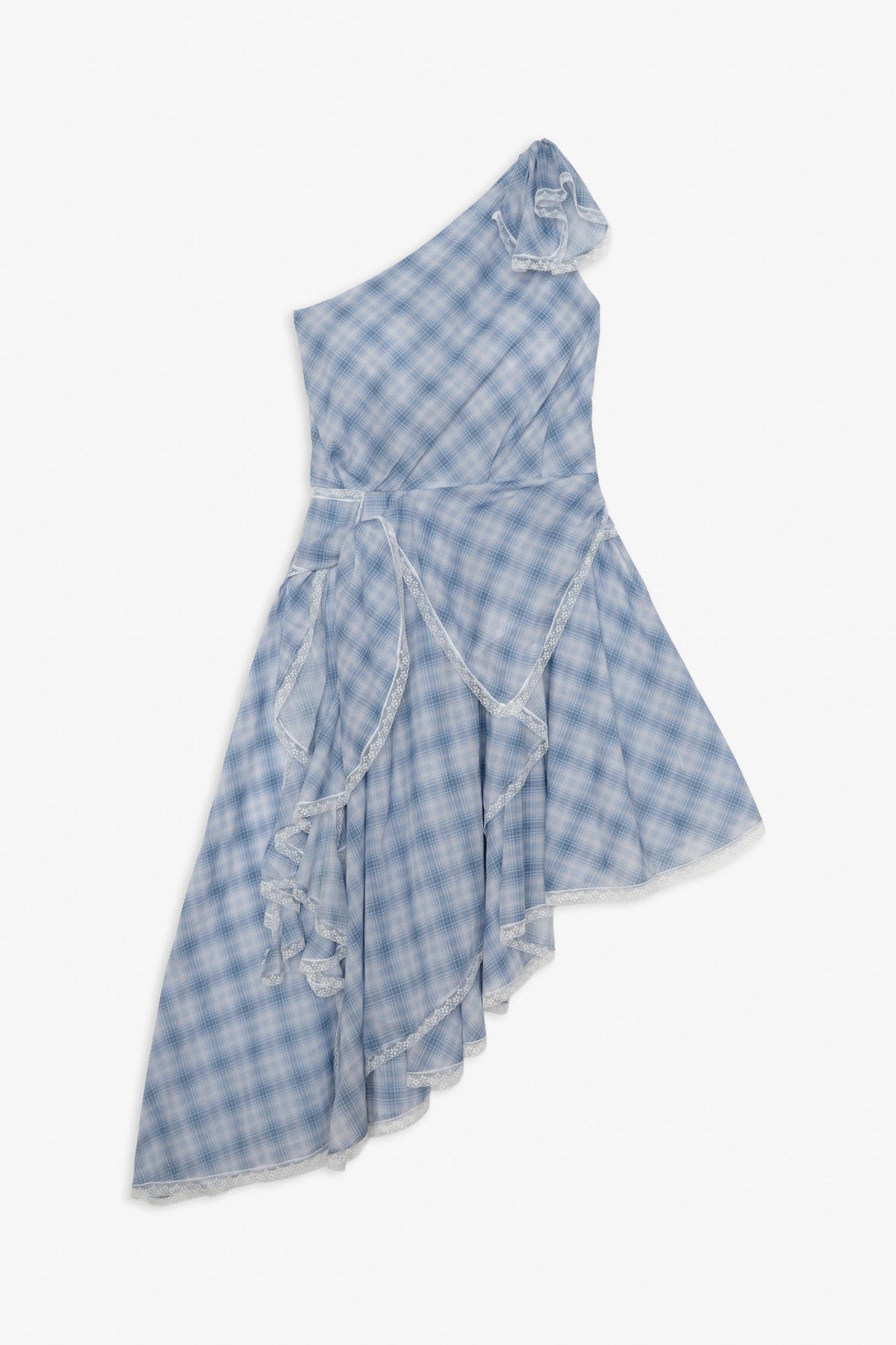 For Love & Lemons Bluebird Plaid Midi Dress