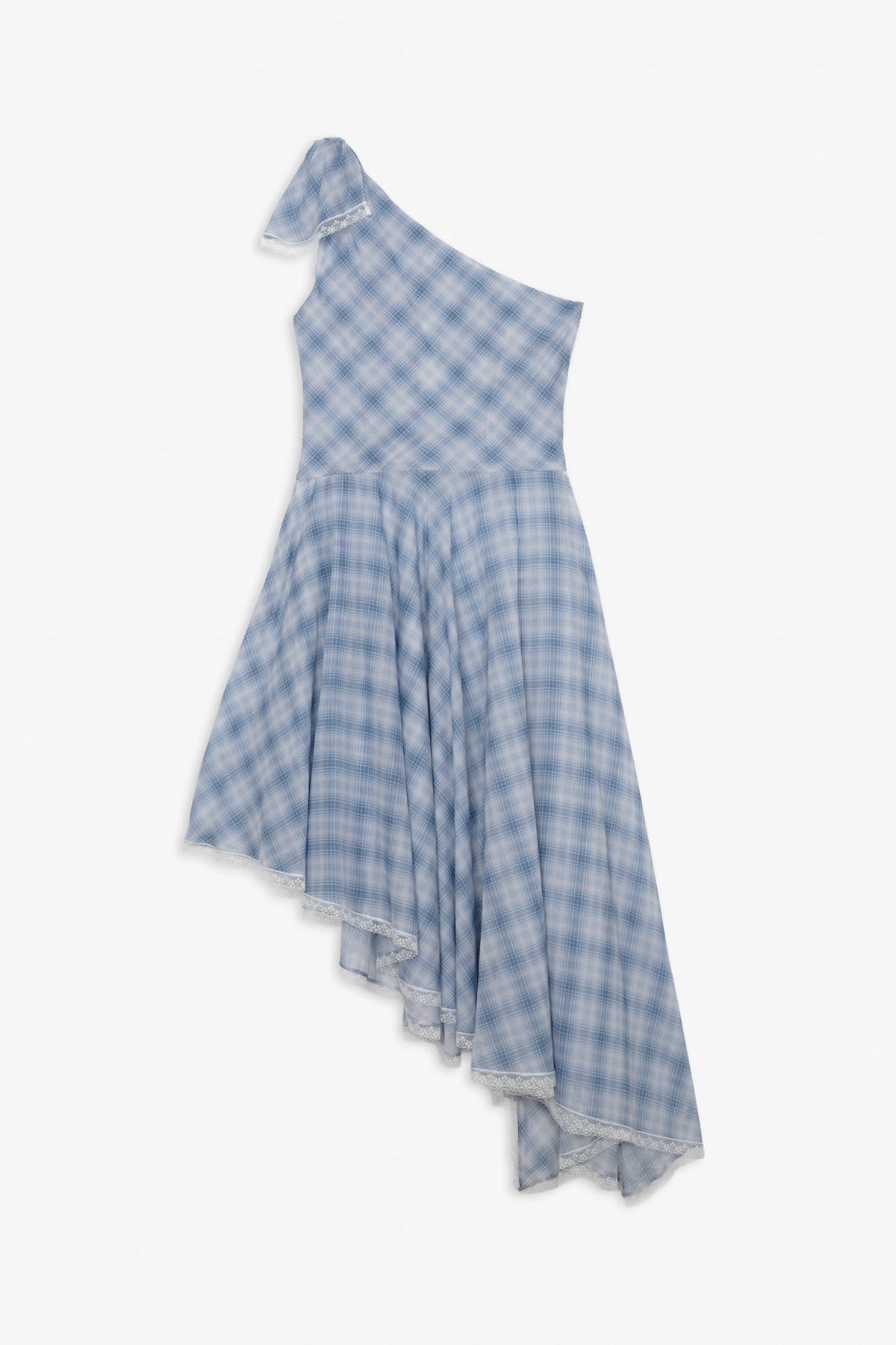 For Love & Lemons Bluebird Plaid Midi Dress