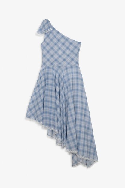 For Love & Lemons Bluebird Plaid Midi Dress