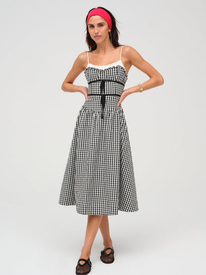 For Love & Lemons Georgia Gingham Midi Dress