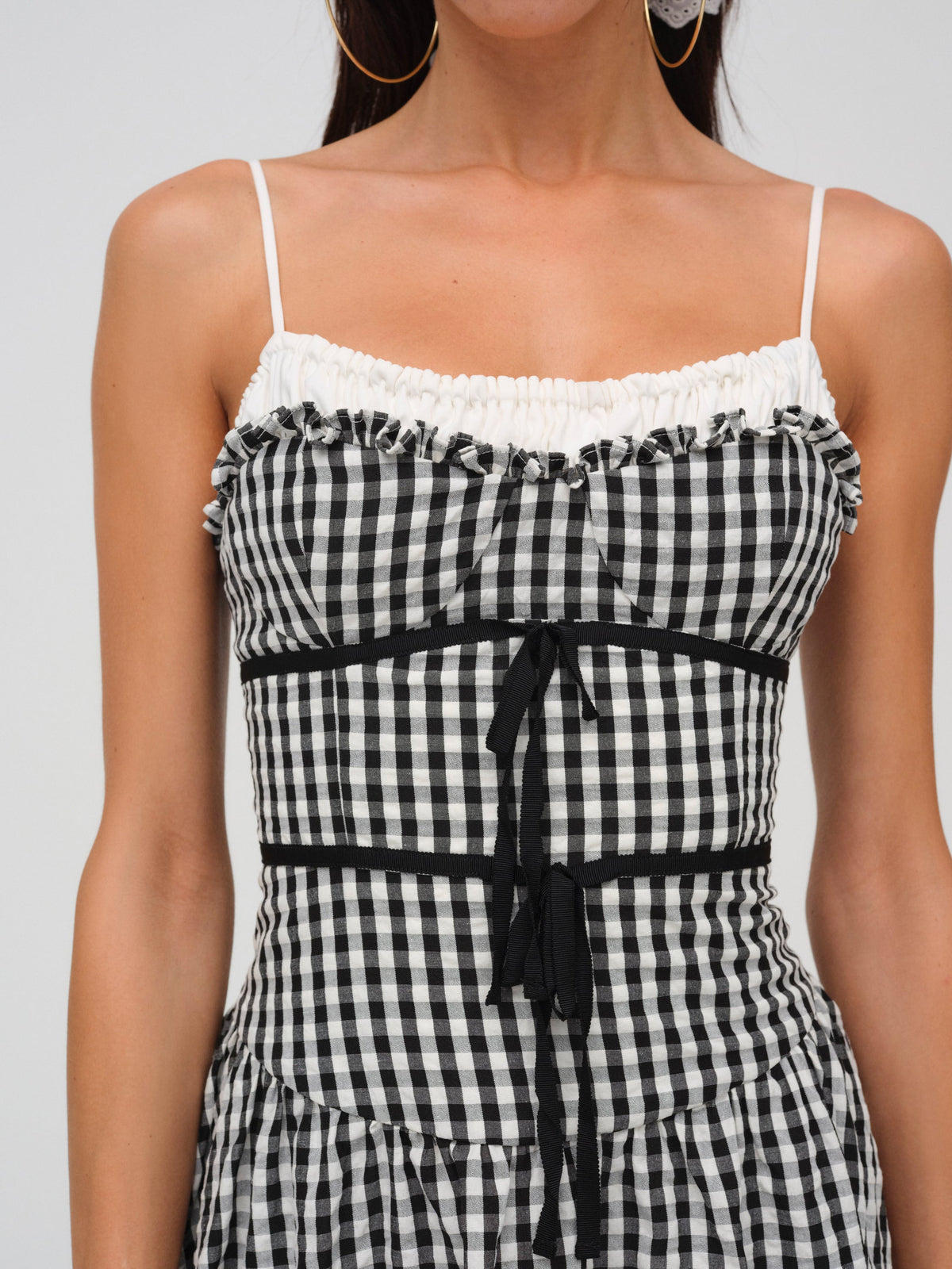 For Love & Lemons Georgia Gingham Midi Dress