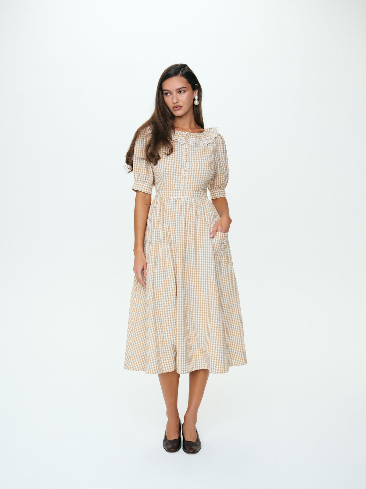 For Love & Lemons Bradford Gingham Midi Dress