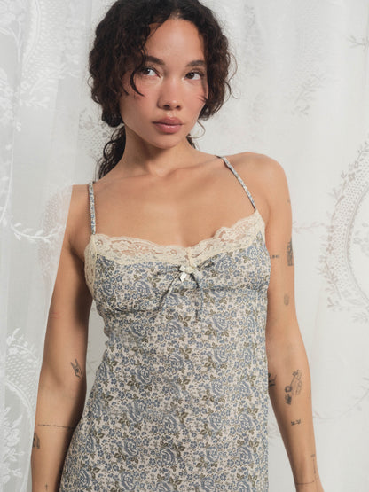 For Love & Lemons Primrose Midi Slip Dress
