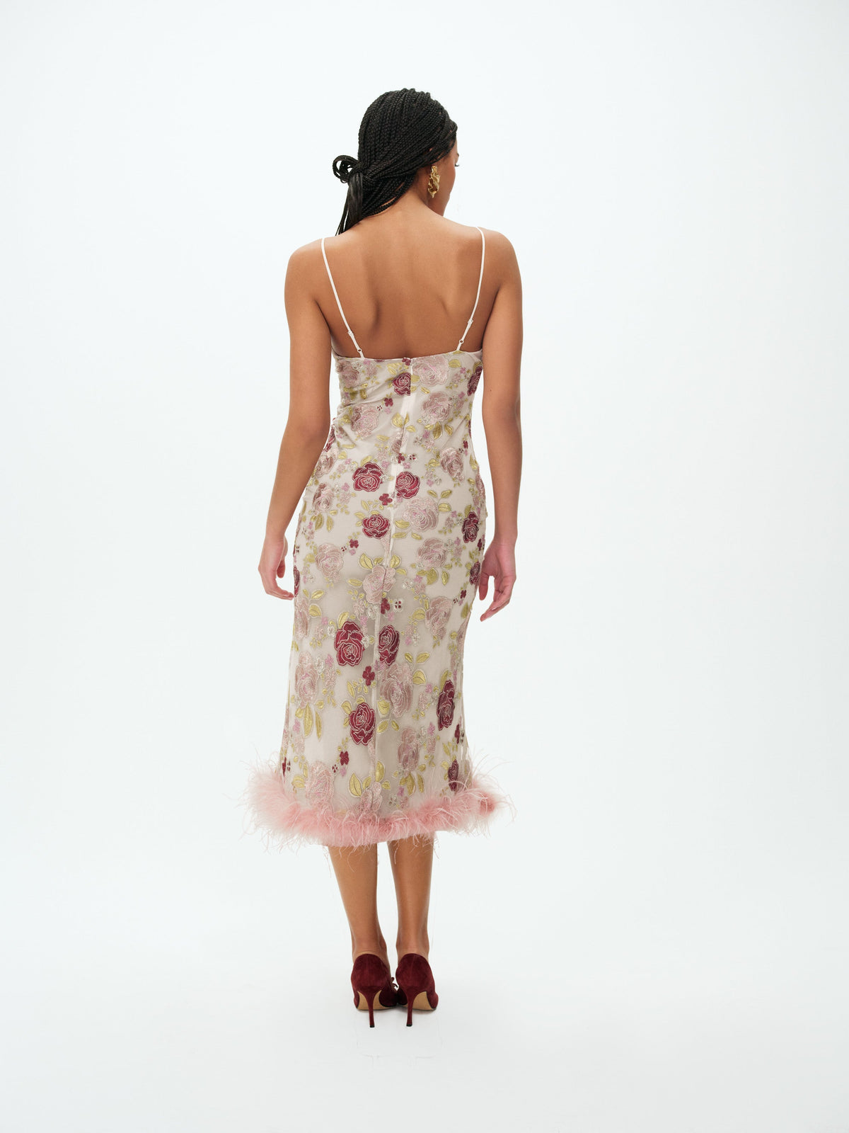 For Love & Lemons Josephine Floral Midi Dress