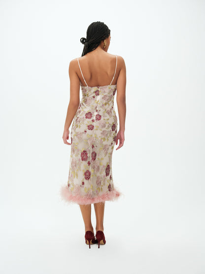 For Love & Lemons Josephine Floral Midi Dress