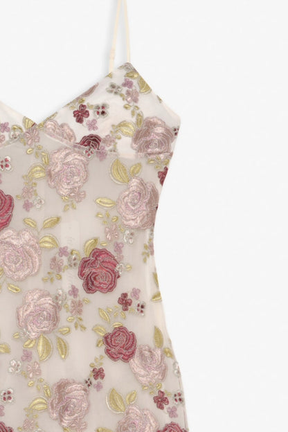 For Love & Lemons Josephine Floral Midi Dress