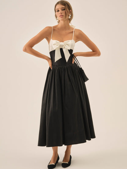For Love & Lemons Emalie Taffeta Midi Dress
