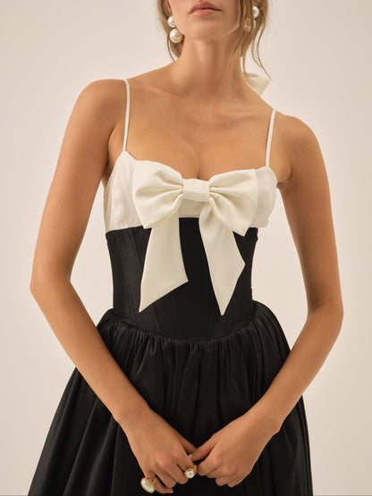 For Love & Lemons Emalie Taffeta Midi Dress