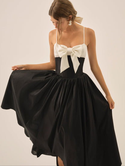 For Love & Lemons Emalie Taffeta Midi Dress