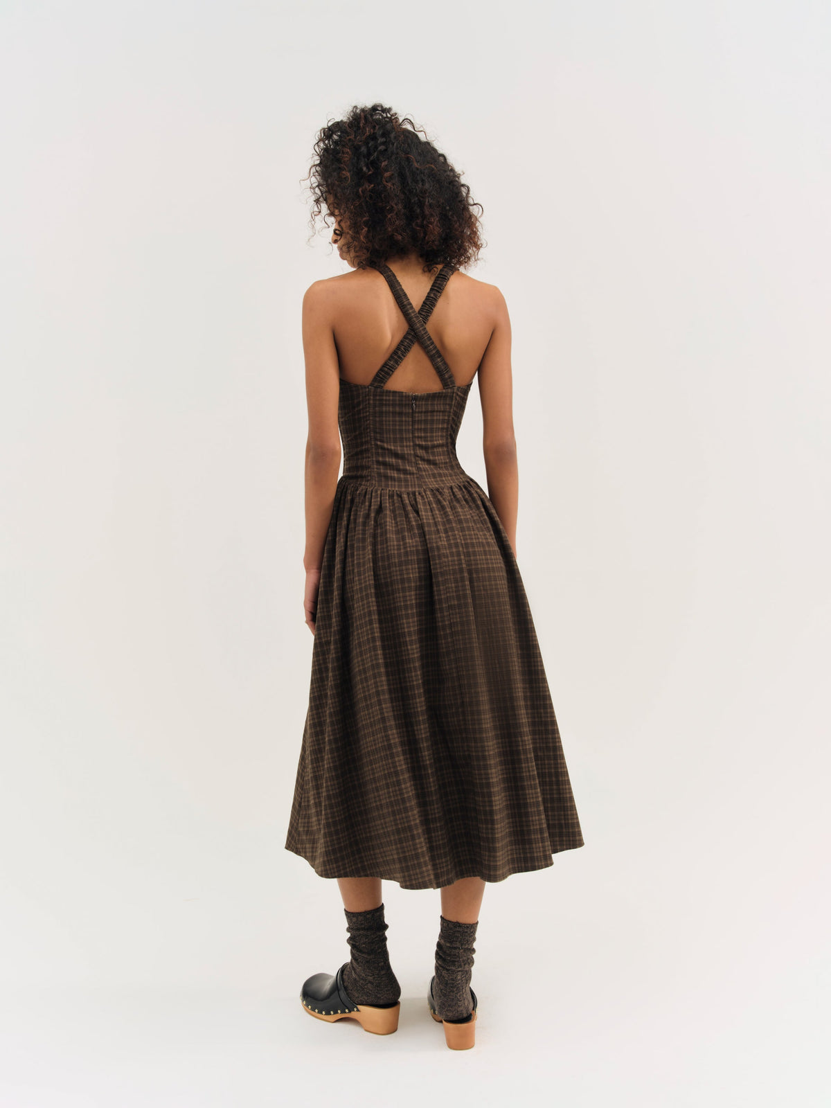 For Love & Lemons University Plaid Midi Dress