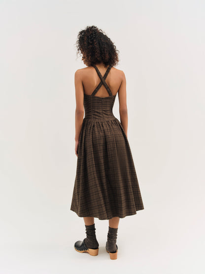 For Love & Lemons University Plaid Midi Dress
