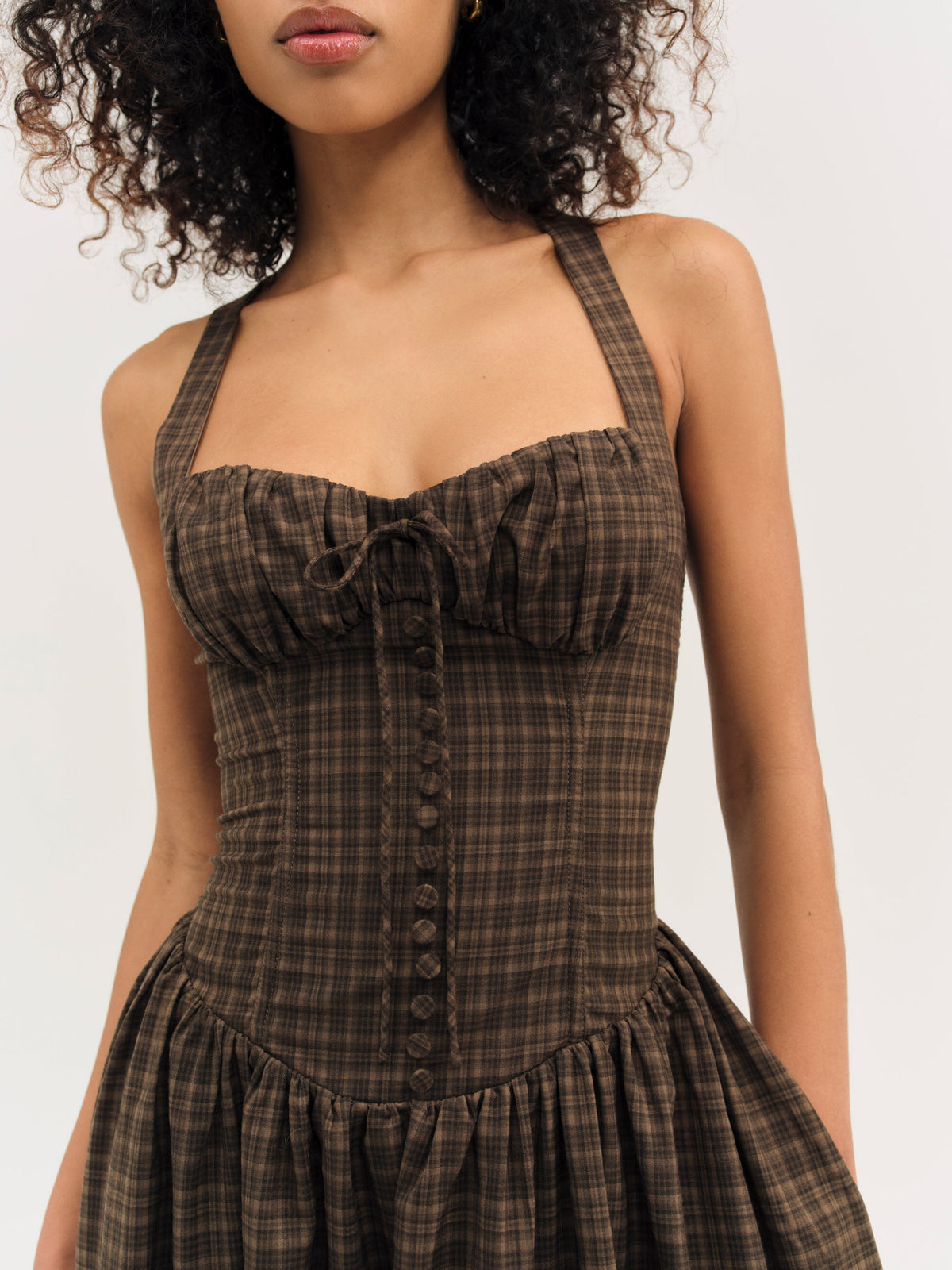 For Love & Lemons University Plaid Midi Dress