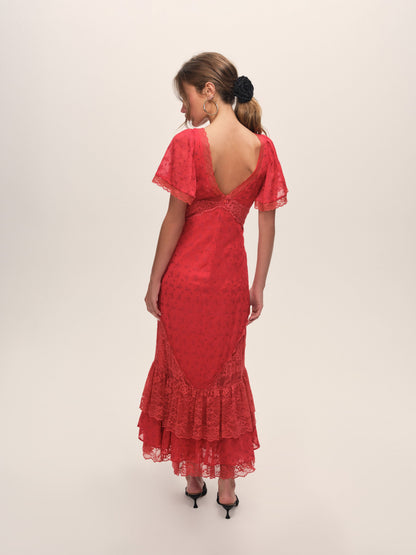 For Love & Lemons Hamptons Eyelet Maxi Dress