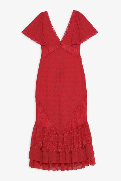 For Love & Lemons Hamptons Eyelet Maxi Dress