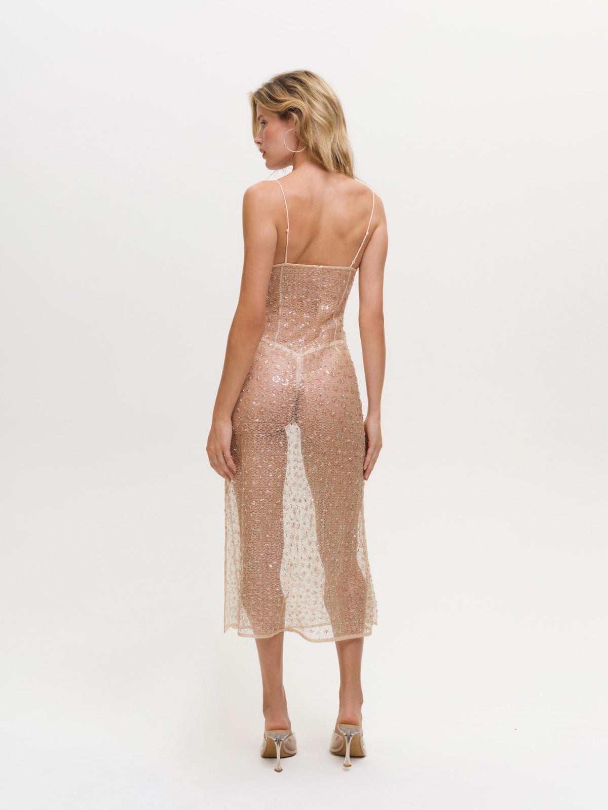 For Love & Lemons Washed Ashore Midi Slip Dress