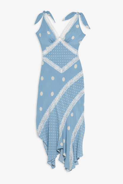 For Love & Lemons Stormie Dot Midi Dress