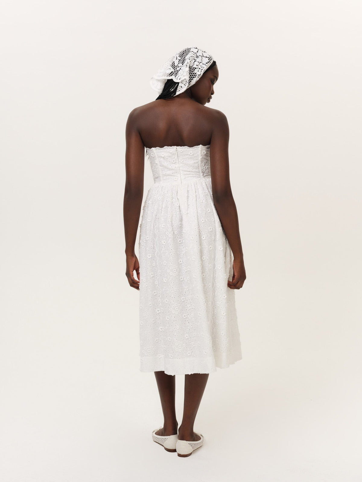 For Love & Lemons Laura Eyelet Midi Dress